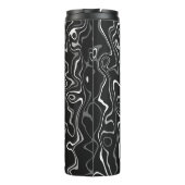 白黒灰色ダマスカス抽象芸術スワーズモノグラム タンブラー (裏面)