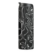 白黒灰色ダマスカス抽象芸術スワーズモノグラム タンブラー (回転右)