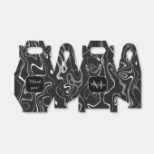 白黒灰色ダマスカス抽象芸術スワーズモノグラム フェイバーボックス (折り畳みなし)