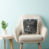 白黒炭雪だるま雪 クッション (椅子)