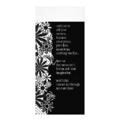 白黒点々のあるな花の棚カード ラックカード (裏面)