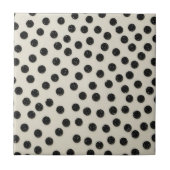 白黒点々のあるグリッターフロアウォールキッチン タイル (正面)
