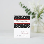 白黒点あずき色 名刺 (スタンド正面)