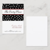 白黒点あずき色 名刺 (正面/裏面)