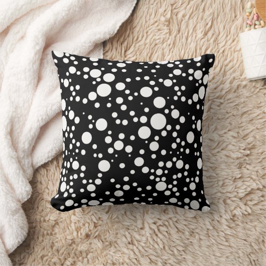 白黒点 クッション (ブランケット)