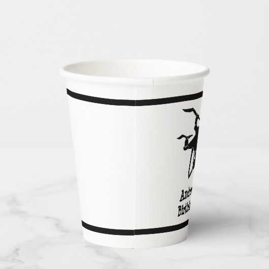 白黒無人機イラストレーション誕生会 紙コップ (右)