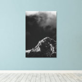 白黒照光山 キャンバスプリント (インサイチュ (ウッドフロア))