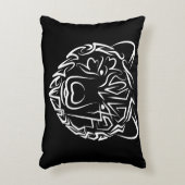 白黒熊 アクセントクッション (正面(垂直))