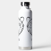 白黒熊 ウォーターボトル (左面)