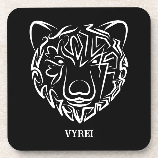 白黒熊 コースター (正面)