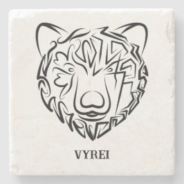 白黒熊 ストーンコースター