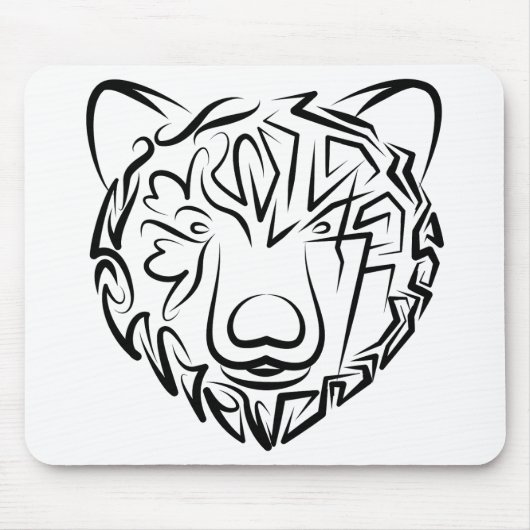 白黒熊 マウスパッド (正面)
