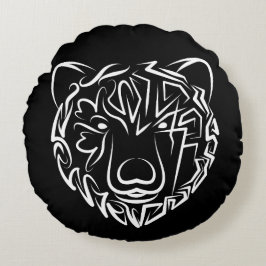 白黒熊 ラウンドクッション