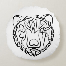 白黒熊 ラウンドクッション