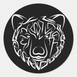 白黒熊 ラウンドシール
