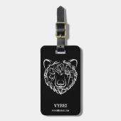白黒熊 ラゲッジタグ (正面縦)