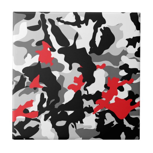 白黒熱いサファリ タイル (正面)