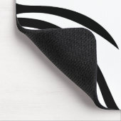 白黒燃えるようなバスケットボール マウスパッド (コーナー)