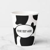 白黒牛のスポットアニマルプリント誕生会 紙コップ (正面)