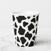 白黒牛のパターン女性のカーボーイをテーマにした 紙コップ (裏面)