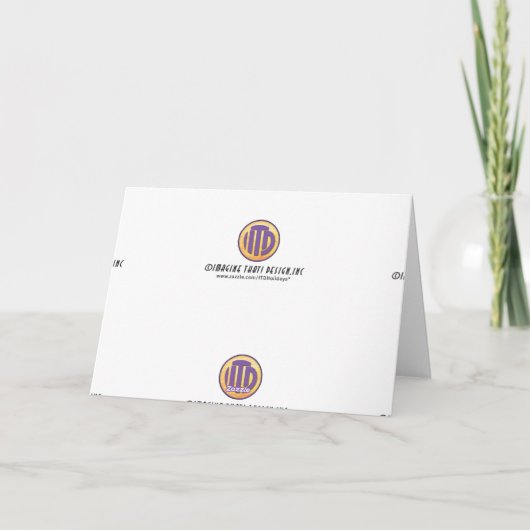 白黒牛のプリントありがとう サンキューカード (裏面)