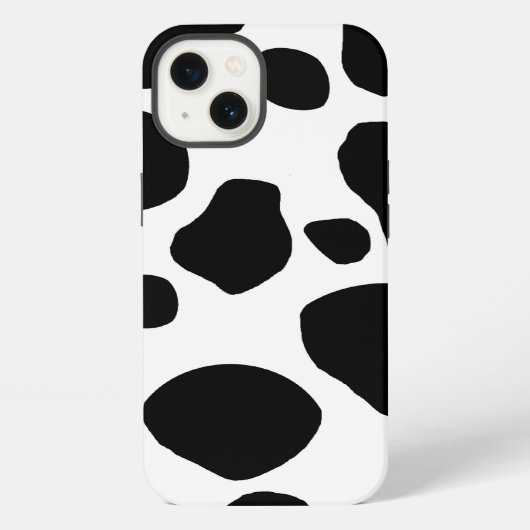 白黒牛の斑点 iPhoneケース (裏面)