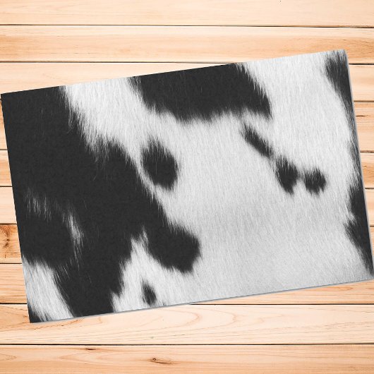 白黒牛の毛斑点の皮膚 薄葉紙