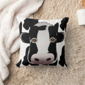 白黒牛アニマルプリント クッション (ブランケット)