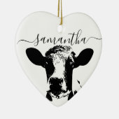 白黒牛セラミックオーナメント セラミックオーナメント (右)