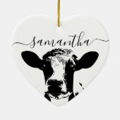 白黒牛セラミックオーナメント セラミックオーナメント (裏面)