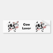 白黒牛デザイン バンパーステッカー (正面)