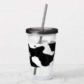 白黒牛パターン アクリルタンブラー (裏面)