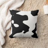 白黒牛パターン クッション (ブランケット)