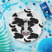 白黒牛パターン ペーパープレート (パーティー)