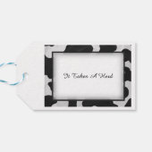 白黒牛プリントありがとう ギフトタグ (裏面横)