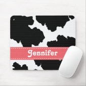 白黒牛プリントのマウスパッド マウスパッド (マウス)