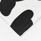 白黒牛プリントパターン フリースブランケット (角)