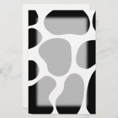 白黒牛プリントパターン 便箋 (正面/裏面)