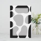 白黒牛プリントパターン 便箋 (スタンド正面)