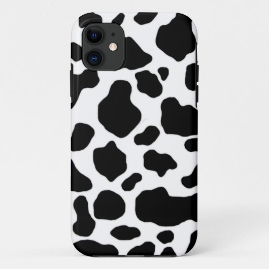 白黒牛プリントパターン Case-Mate iPhoneケース (裏面)