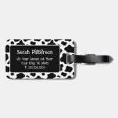 白黒牛プリントモノグラム ラゲッジタグ (裏面横)