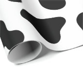 白黒牛プリント誕生日包装紙 ラッピングペーパー (ロールコーナー)