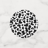 白黒牛プリント誕生日 コンフェッティ (スモール正面)