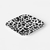 白黒牛プリント誕生日 ペーパープレート (傾斜あり)