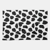 白黒牛プリント キッチンタオル (横)