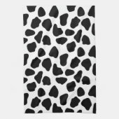 白黒牛プリント キッチンタオル (縦)