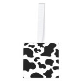 白黒牛プリント キューブオーナメント (正面)