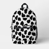 白黒牛プリント プリントバックパック (正面)