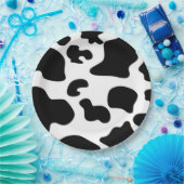 白黒牛プリント ペーパープレート (パーティー)