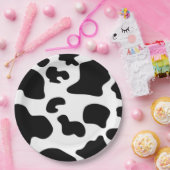 白黒牛プリント ペーパープレート (パーティー)